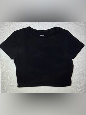 Wild Fable Classic Black Crop Top Tee - XSmall